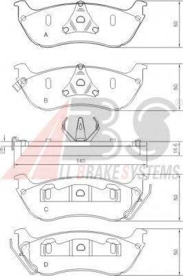 A.B.S. 37148 OE - Əyləc altlığı dəsti, əyləc diski furqanavto.az