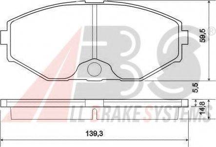 A.B.S. 37161 OE - Əyləc altlığı dəsti, əyləc diski furqanavto.az