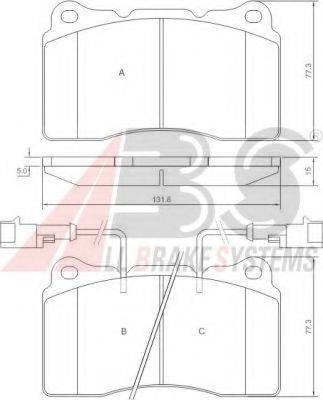 A.B.S. 37106 OE - Əyləc altlığı dəsti, əyləc diski furqanavto.az