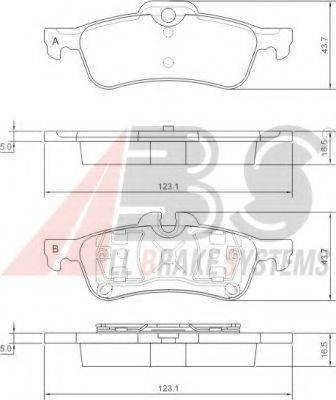 A.B.S. 37305 OE - Əyləc altlığı dəsti, əyləc diski furqanavto.az