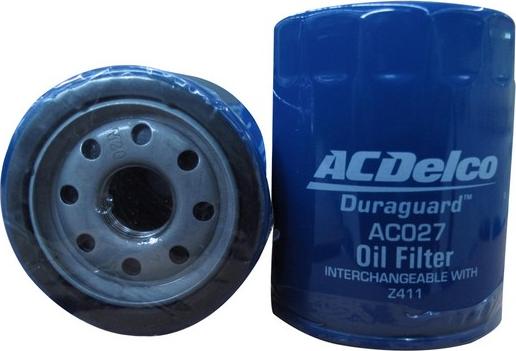 ACDelco AC027 - Yağ filtri furqanavto.az