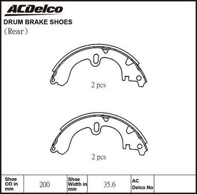 ACDelco ACBS1602 - Əyləc Başlığı Dəsti furqanavto.az