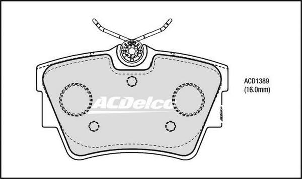 ACDelco ACD1389 - Əyləc altlığı dəsti, əyləc diski furqanavto.az