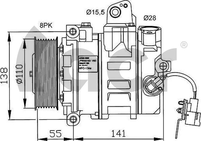 ACR 134278R - Kompressor, kondisioner furqanavto.az