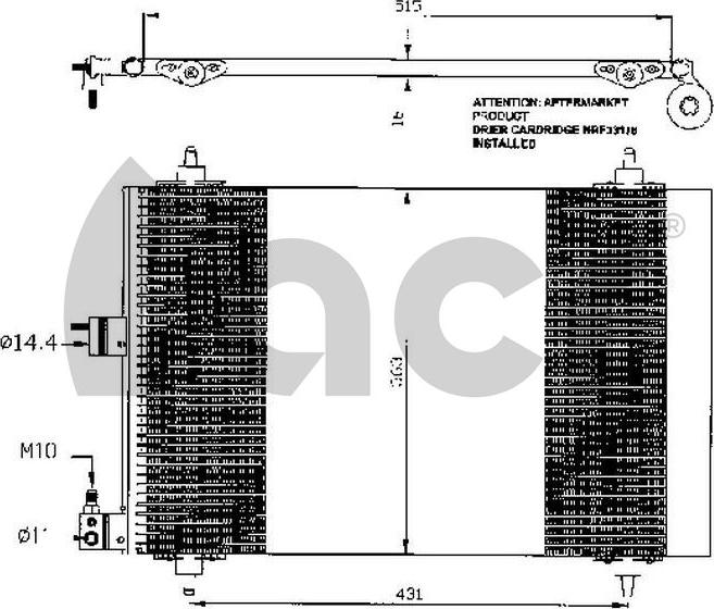 ACR 300461 - Kondenser, kondisioner furqanavto.az