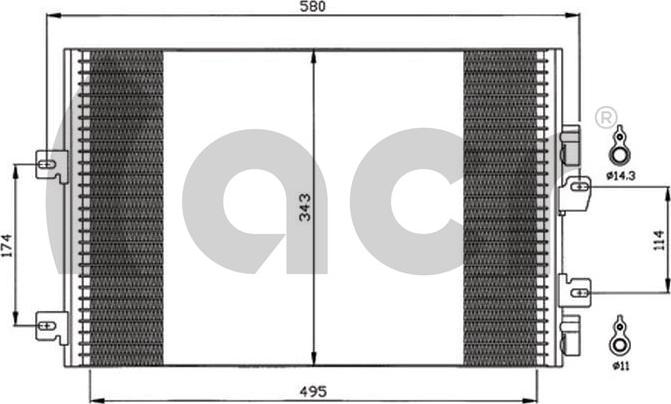 ACR 300594 - Kondenser, kondisioner furqanavto.az