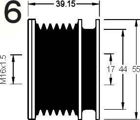 AD Kühner 885008 - Kasnak, alternator, sərbəst dönərli mufta furqanavto.az