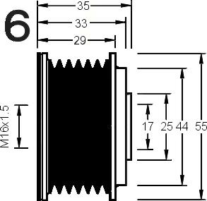 AD Kühner 885021M - Kasnak, alternator, sərbəst dönərli mufta furqanavto.az