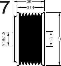 AD Kühner 885072 - Kasnak, alternator, sərbəst dönərli mufta furqanavto.az