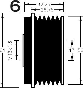 AD Kühner 885101 - Kasnak, alternator, sərbəst dönərli mufta furqanavto.az