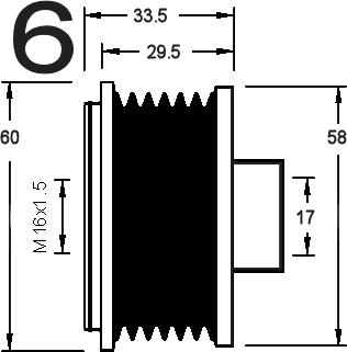 AD Kühner 885380 - Kasnak, alternator, sərbəst dönərli mufta furqanavto.az