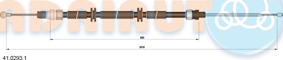 Adriauto 41.0293.1 - Kabel, dayanacaq əyləci furqanavto.az