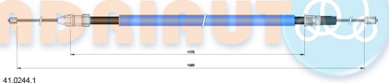 Adriauto 41.0244.1 - Kabel, dayanacaq əyləci furqanavto.az