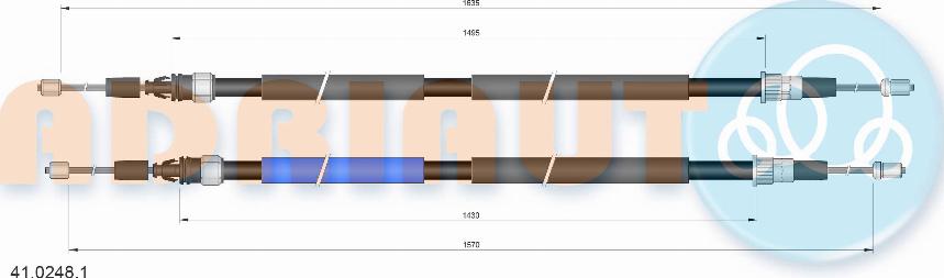 Adriauto 41.0248.1 - Kabel, dayanacaq əyləci furqanavto.az