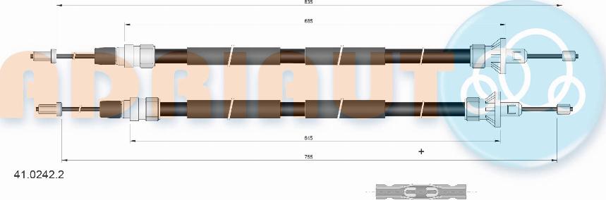 Adriauto 41.0242.2 - Kabel, dayanacaq əyləci furqanavto.az