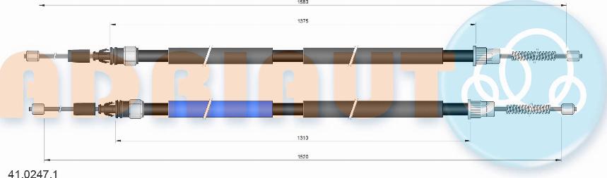 Adriauto 41.0247.1 - Kabel, dayanacaq əyləci furqanavto.az