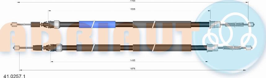Adriauto 41.0257.1 - Kabel, dayanacaq əyləci furqanavto.az