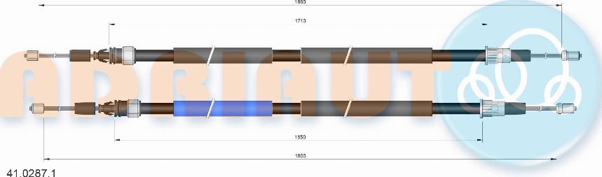 Adriauto 41.0287.1 - Kabel, dayanacaq əyləci furqanavto.az