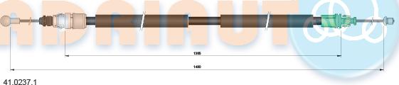 Adriauto 41.0237.1 - Kabel, dayanacaq əyləci furqanavto.az