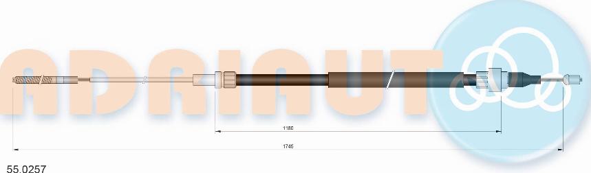 Adriauto 55.0257 - Kabel, dayanacaq əyləci furqanavto.az