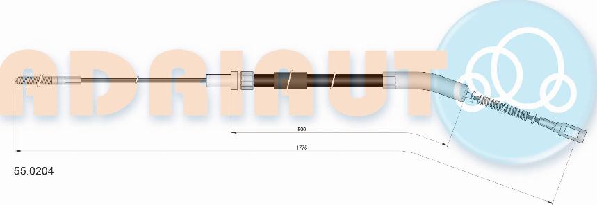 Adriauto 55.0204 - Kabel, dayanacaq əyləci furqanavto.az