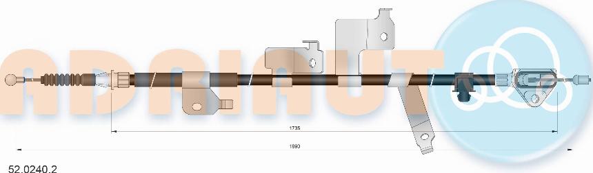 Adriauto 52.0240.2 - Kabel, dayanacaq əyləci furqanavto.az