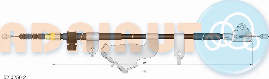 Adriauto 52.0256.2 - Kabel, dayanacaq əyləci furqanavto.az