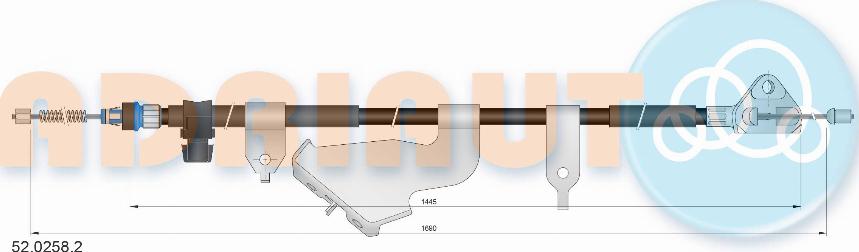 Adriauto 52.0258.2 - Kabel, dayanacaq əyləci furqanavto.az