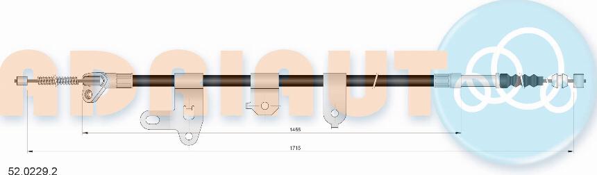 Adriauto 52.0229.2 - Kabel, dayanacaq əyləci furqanavto.az