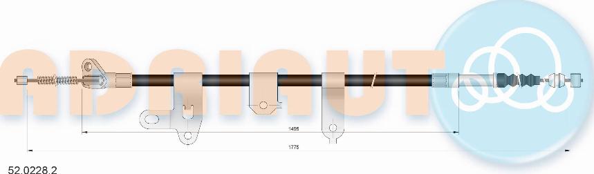 Adriauto 52.0228.2 - Kabel, dayanacaq əyləci furqanavto.az