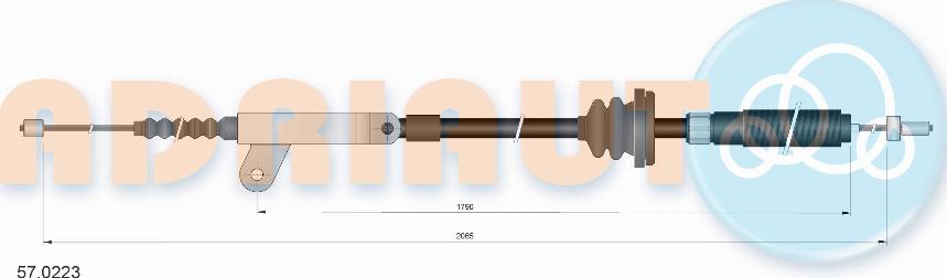 Adriauto 57.0223 - Kabel, dayanacaq əyləci furqanavto.az