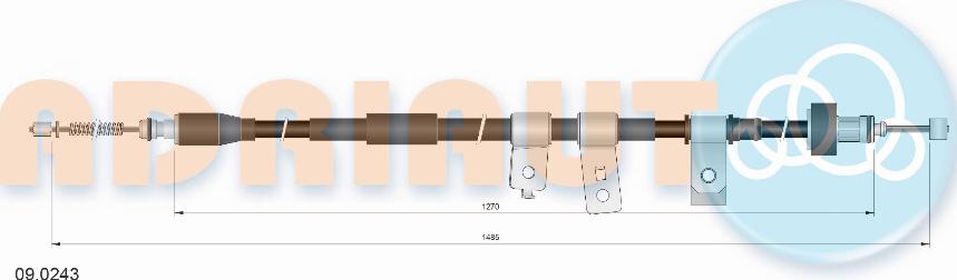 Adriauto 09.0243 - Kabel, dayanacaq əyləci furqanavto.az