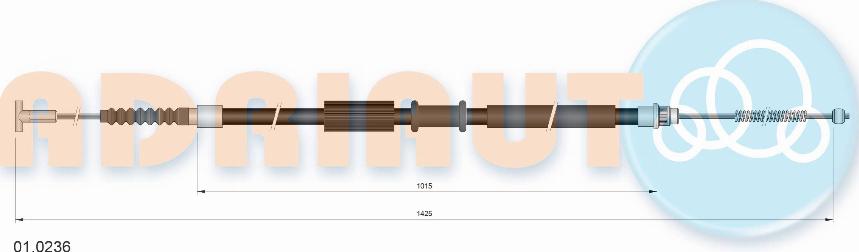 Adriauto 01.0236 - Kabel, dayanacaq əyləci furqanavto.az