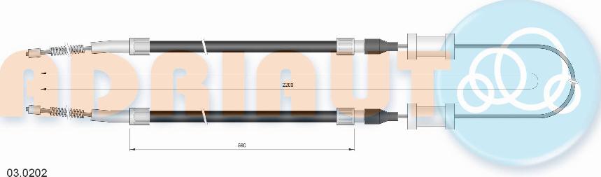 Adriauto 03.0202 - Kabel, dayanacaq əyləci furqanavto.az