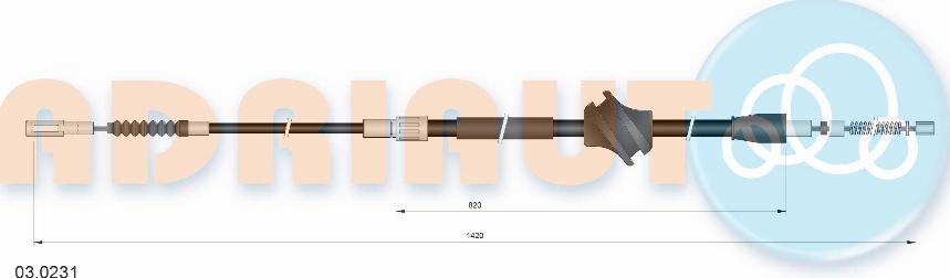 Adriauto 03.0231 - Kabel, dayanacaq əyləci furqanavto.az