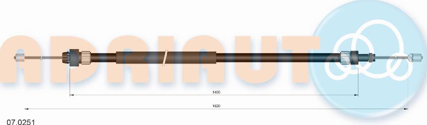 Adriauto 07.0251 - Kabel, dayanacaq əyləci furqanavto.az