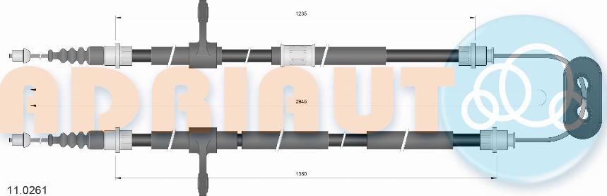 Adriauto 11.0261 - Kabel, dayanacaq əyləci furqanavto.az