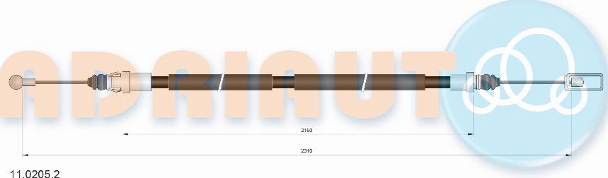 Adriauto 11.0205.2 - Kabel, dayanacaq əyləci furqanavto.az