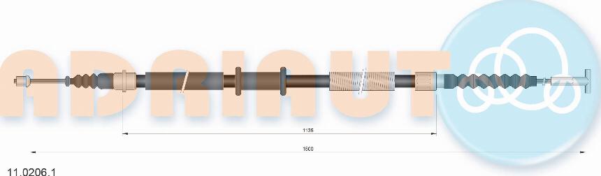 Adriauto 11.0206.1 - Kabel, dayanacaq əyləci furqanavto.az