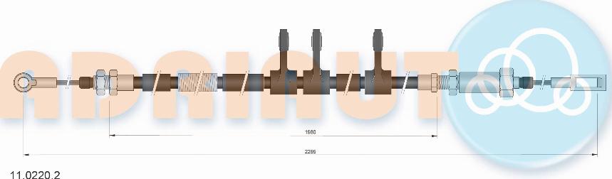 Adriauto 11.0220.2 - Kabel, dayanacaq əyləci furqanavto.az