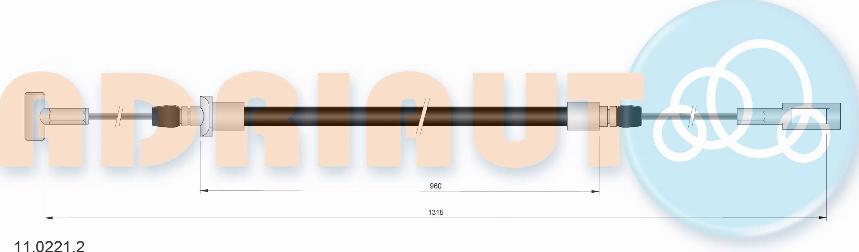 Adriauto 11.0221.2 - Kabel, dayanacaq əyləci furqanavto.az