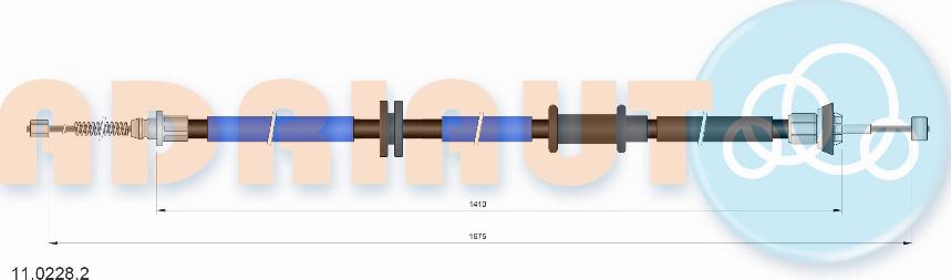 Adriauto 11.0228.2 - Kabel, dayanacaq əyləci furqanavto.az