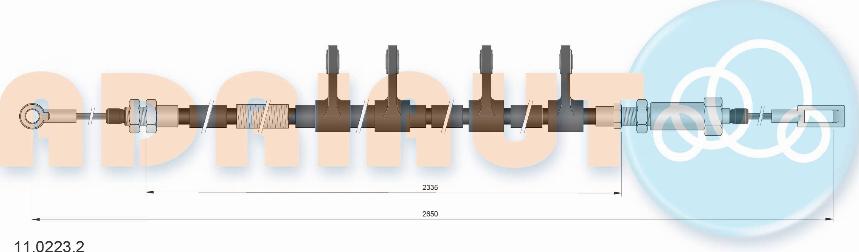 Adriauto 11.0223.2 - Kabel, dayanacaq əyləci furqanavto.az