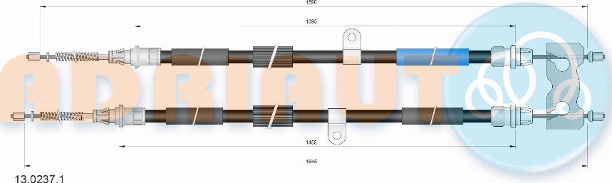 Adriauto 13.0237.1 - Kabel, dayanacaq əyləci furqanavto.az