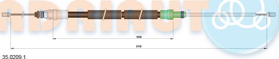 Adriauto 35.0209.1 - Kabel, dayanacaq əyləci furqanavto.az