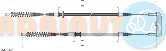 Adriauto 33.0257 - Kabel, dayanacaq əyləci furqanavto.az