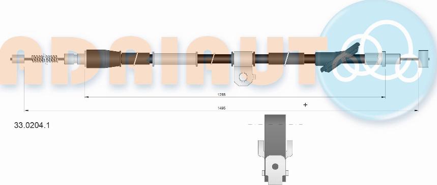 Adriauto 33.0204.1 - Kabel, dayanacaq əyləci furqanavto.az