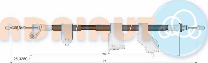 Adriauto 28.0250.1 - Kabel, dayanacaq əyləci furqanavto.az