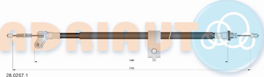 Adriauto 28.0257.1 - Kabel, dayanacaq əyləci furqanavto.az