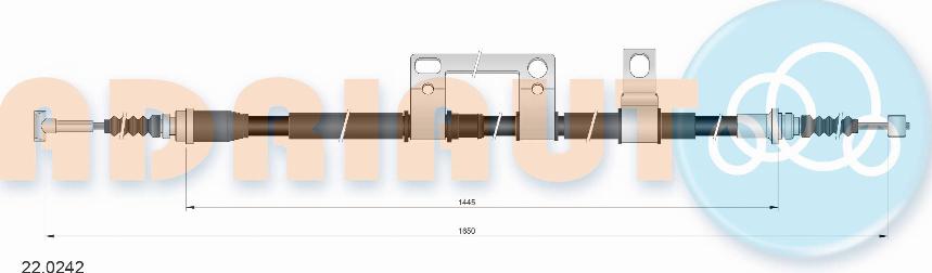Adriauto 22.0242 - Kabel, dayanacaq əyləci furqanavto.az